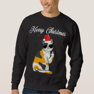 Sudadera Feliz Gato de Navidad Dedo Medio Dedo Ruido Navida