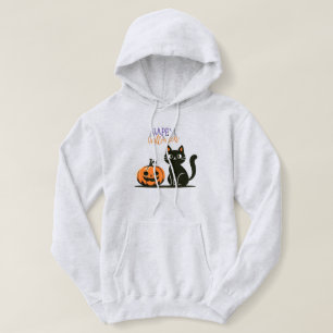 Sudadera Feliz gato y calabaza de Halloween