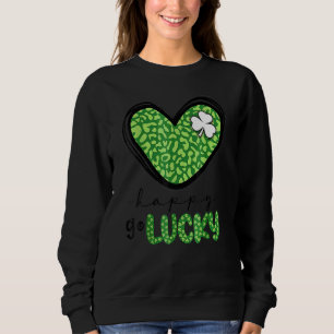 Sudadera Feliz Go Lucky Heart St Patricks Day Lucky C Shamr