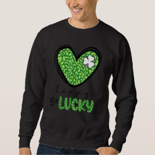 Sudadera Feliz Go Lucky Heart St Patricks Day Lucky C Shamr