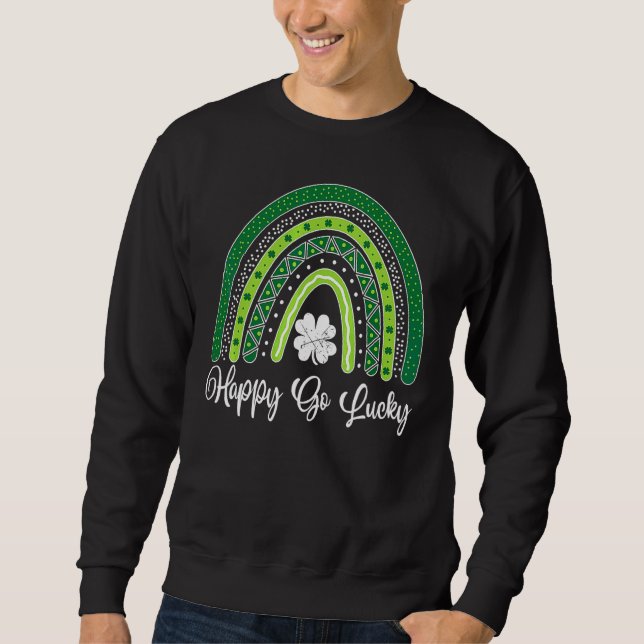Sudadera Feliz Go Lucky Rainbow Leopardo Lucky Saint Patric (Anverso)