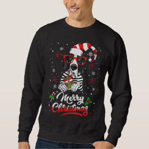 Sudadera Feliz Gran Danés Árbol de Navidad Santa Perro Mamá