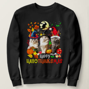 Sudadera Feliz HalloGraciasMas Cats