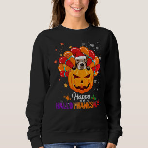 Sudadera Feliz HalloGraciasMas Fall Pumpkin Pitbull Santa T