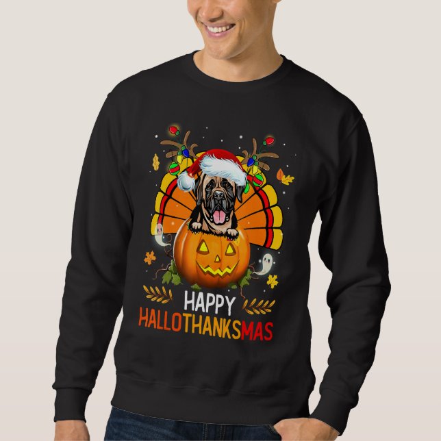 Sudadera Feliz Hallothanksmas Halloween Than (Anverso)