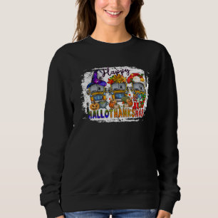 Sudadera Feliz Hallothanksmas School Bus Pumpkin Thanksgivi