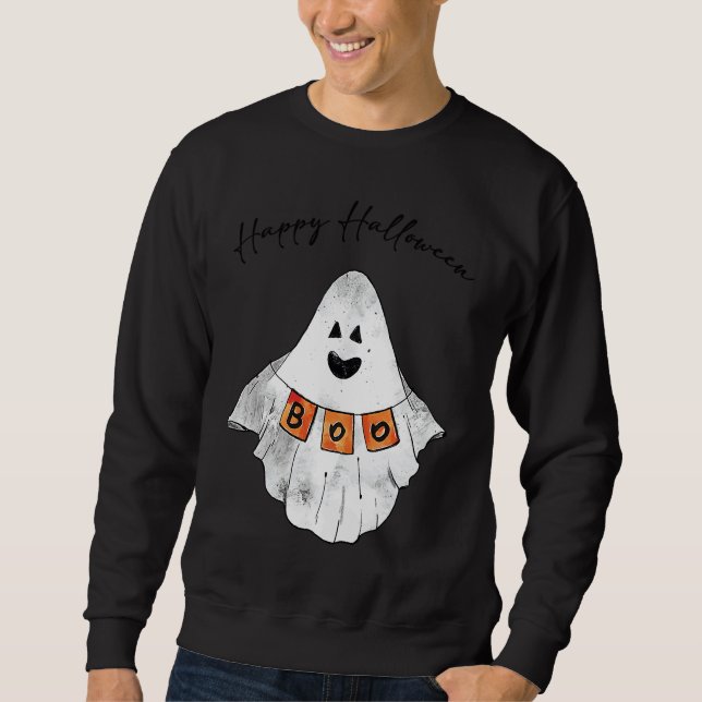 Sudadera FELIZ HALLOWEEN Boo Sheet Fantasma Halloween (Anverso)