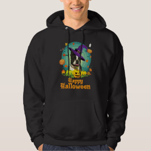 Sudadera Feliz Halloween Boston Terrier Perro Calabaza Bruj
