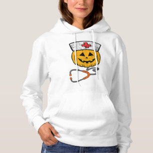 Sudadera Feliz Halloween Calabaza Enfermería de enfermeras
