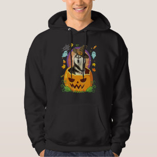 Sudadera Feliz Halloween Calabaza Perro Husky Siberiano Bru