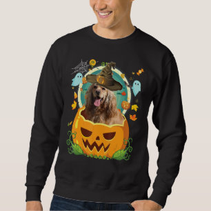 Sudadera Feliz Halloween Calabaza Spaniel Cocker Perro Bruj