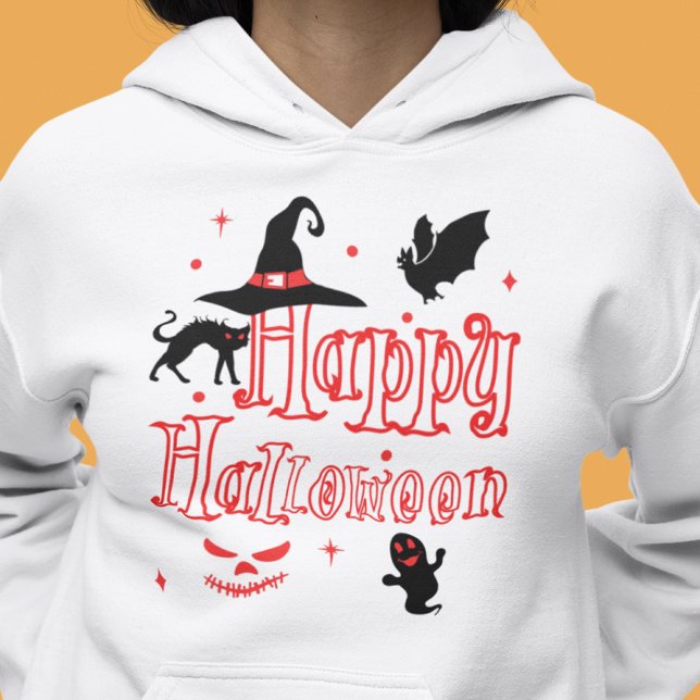 Sudadera Feliz Halloween | Cara Jack O'Lantern (Get into the spooky spirit this Halloween with style by grabbing your Happy Halloween hoodie.)