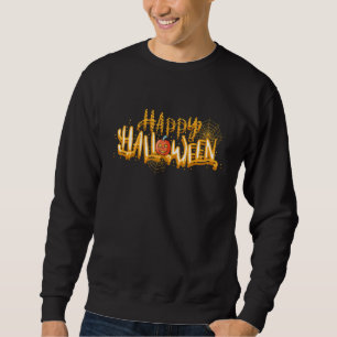 Sudadera Feliz Halloween con cara de calabaza espantosa y b