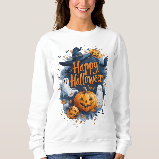 Sudadera Feliz Halloween con todos los jugadores (Anverso)