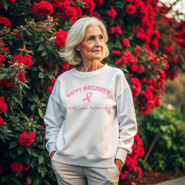 Sudadera Feliz Halloween Conciencia sobre el cáncer de mama