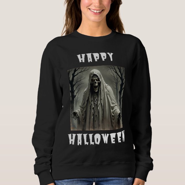 Sudadera Feliz Halloween Creepe Skeleton Man Sweatshirt (Anverso)