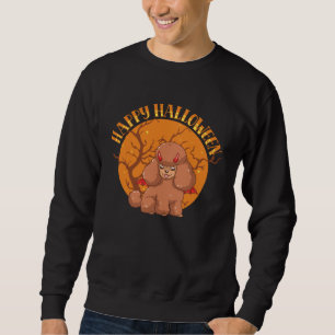 Sudadera Feliz Halloween Diablo Caniche Perro Malvado Anima