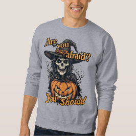 Sudadera Feliz Halloween en un gris