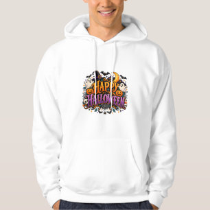 Sudadera Feliz Halloween Fantasmas Calabazas y Cráneos Tarj
