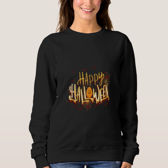 Sudadera Feliz Halloween Funny Pumpkin Spider (Anverso)