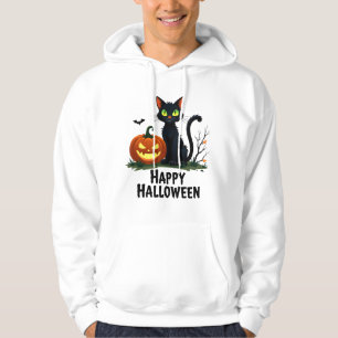 Sudadera Feliz Halloween Gato Negro Rescate Camiseta Calaba