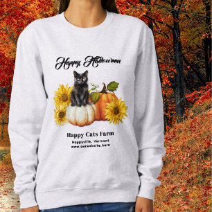 Sudadera Feliz Halloween Gatos Negros Calabazas