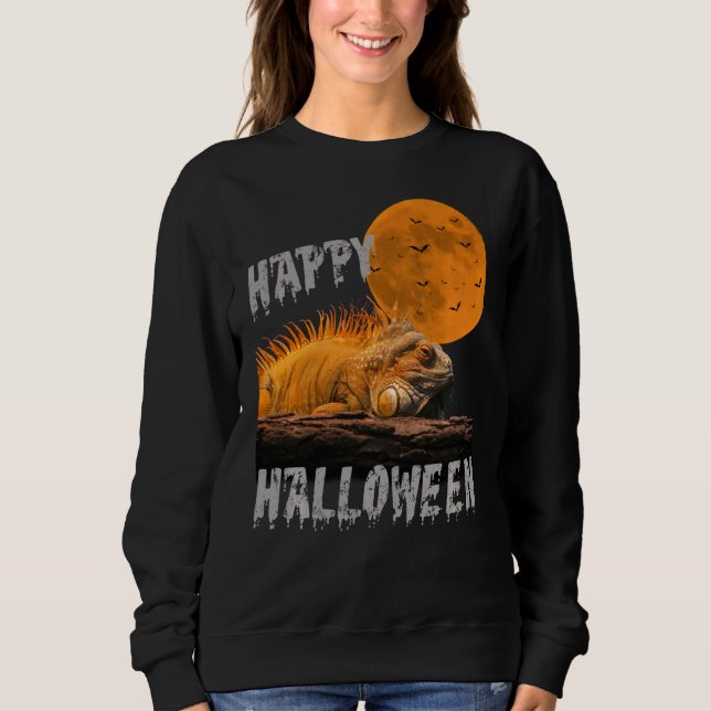 Sudadera Feliz Halloween Iguana Lizard Reptile T (Anverso)