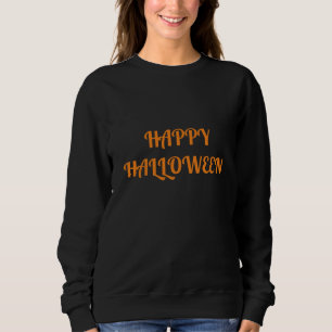 Sudadera Feliz Halloween Mujer Naranja Negro