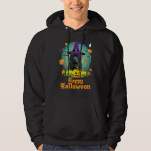 Sudadera Feliz Halloween Newfoundland Perro Calabaza Bruja