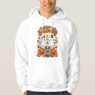 Sudadera Feliz Halloween Pareja de Fantasmas Lindos con Tar