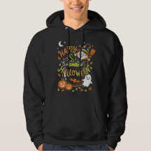 Feliz Halloween Retro Bruja Cute Caldero