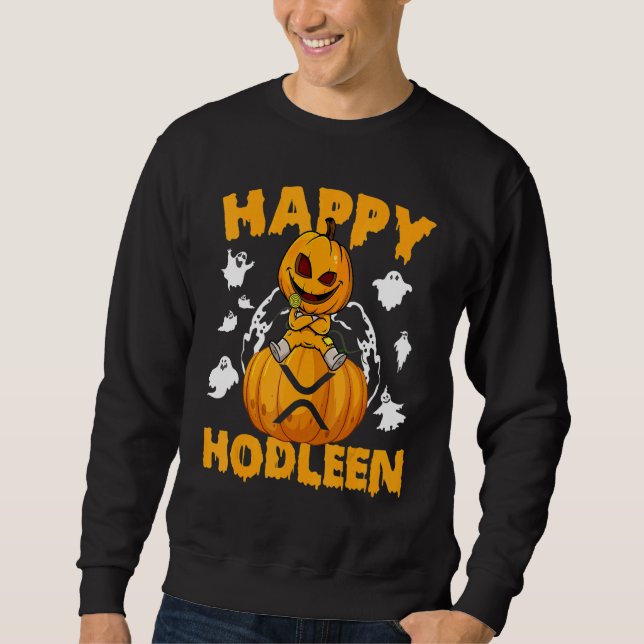 Sudadera Feliz Halloween Ripple XRP Moneda Cripto Token HOD (Anverso)