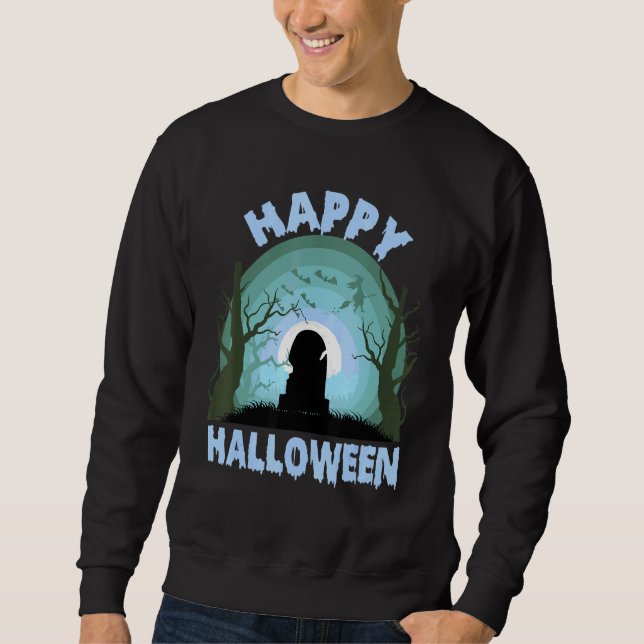 Sudadera Feliz Halloween Scary Tombstone WWWW (Anverso)