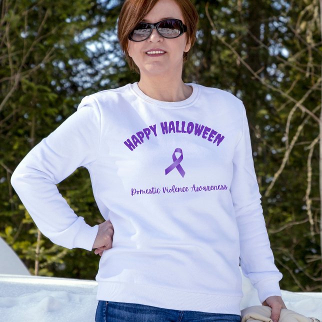 Sudadera Feliz Halloween Violencia Doméstica Conciencia (Subido por el creador)