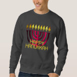 Sudadera Feliz Hanukkah Menorah Pink<br><div class="desc">Feliz Hanukkah Menorah Pink</div>