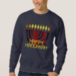 Sudadera Feliz Hanukkah Menorah Red<br><div class="desc">Feliz Hanukkah Menorah Red</div>