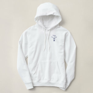 Sudadera Feliz Hanukkah Simple Blue Menorah