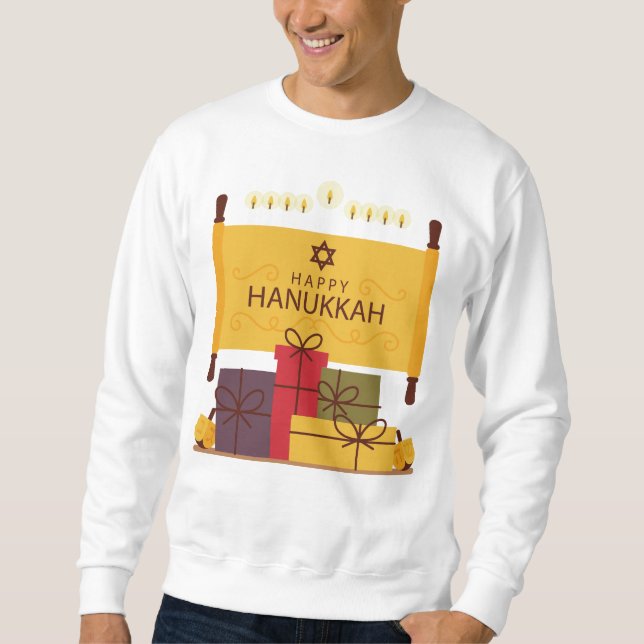 Sudadera Feliz Hanukkah Sweatshirt (Anverso)