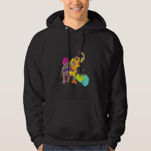 Sudadera Feliz Holi Colores India Elefante de Primavera Hin