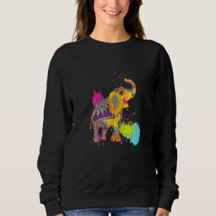 Sudadera Feliz Holi Colores India Hindu Spring Elephant Hol