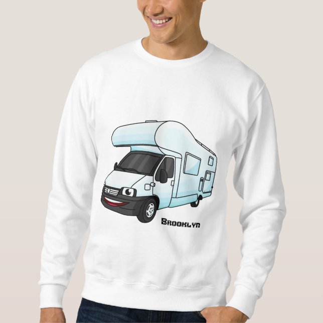 Sudadera Feliz ilustracion personalizado de camperán (Anverso)
