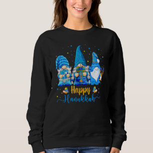 Sudadera Feliz Janucá 2021 Gnomo Menorá Peonza Feo Navidad