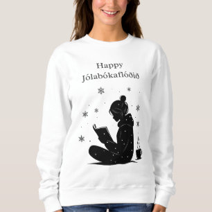 Sudadera Feliz Jolabokaflod – Inundación de libros islandes