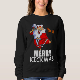 Sudadera Feliz Kickmas Karate Santa Familia Pijama a Juego