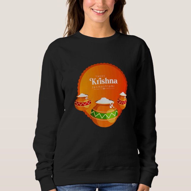 Sudadera Feliz Krishna Janmashtami (Anverso)