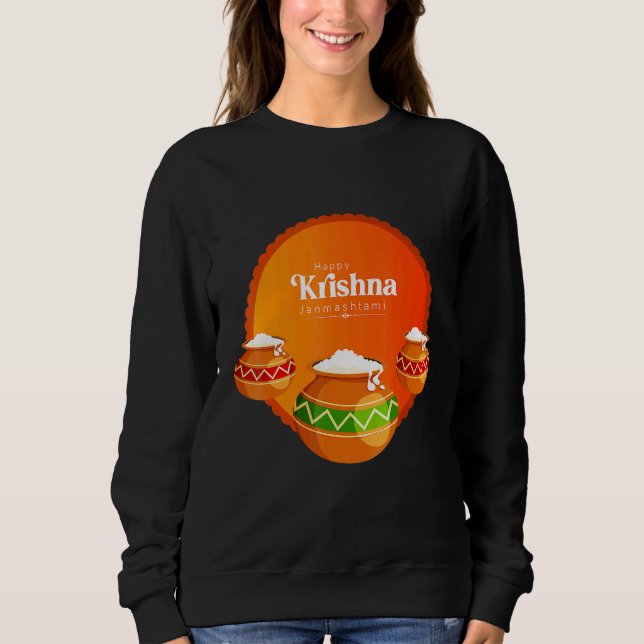 Sudadera Feliz Krishna Janmashtami (Anverso)