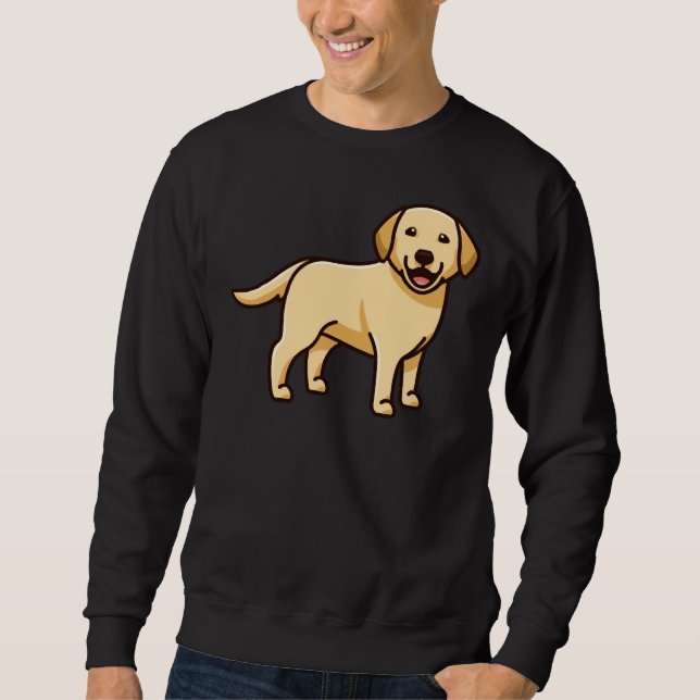 Sudadera Feliz labrador amarillo (Anverso)