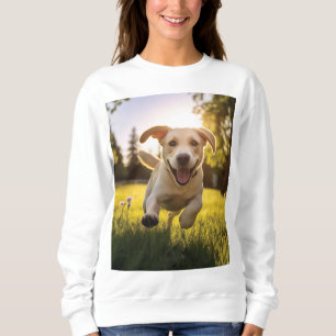 Sudadera Felíz Labrador Corriendo