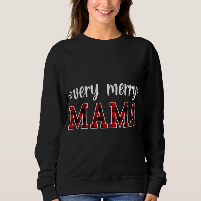 Sudadera Feliz mamá, Feliz Navidad Familia Pajamas (Anverso)