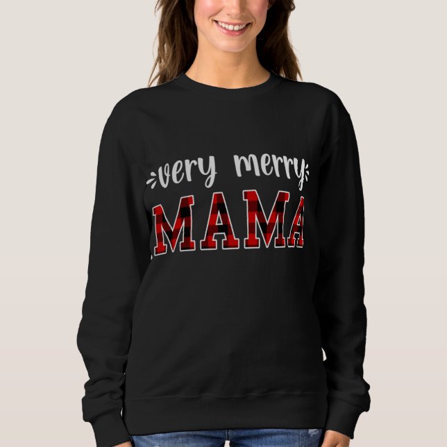 Sudadera Feliz mamá, Feliz Navidad Familia Pajamas (Anverso)